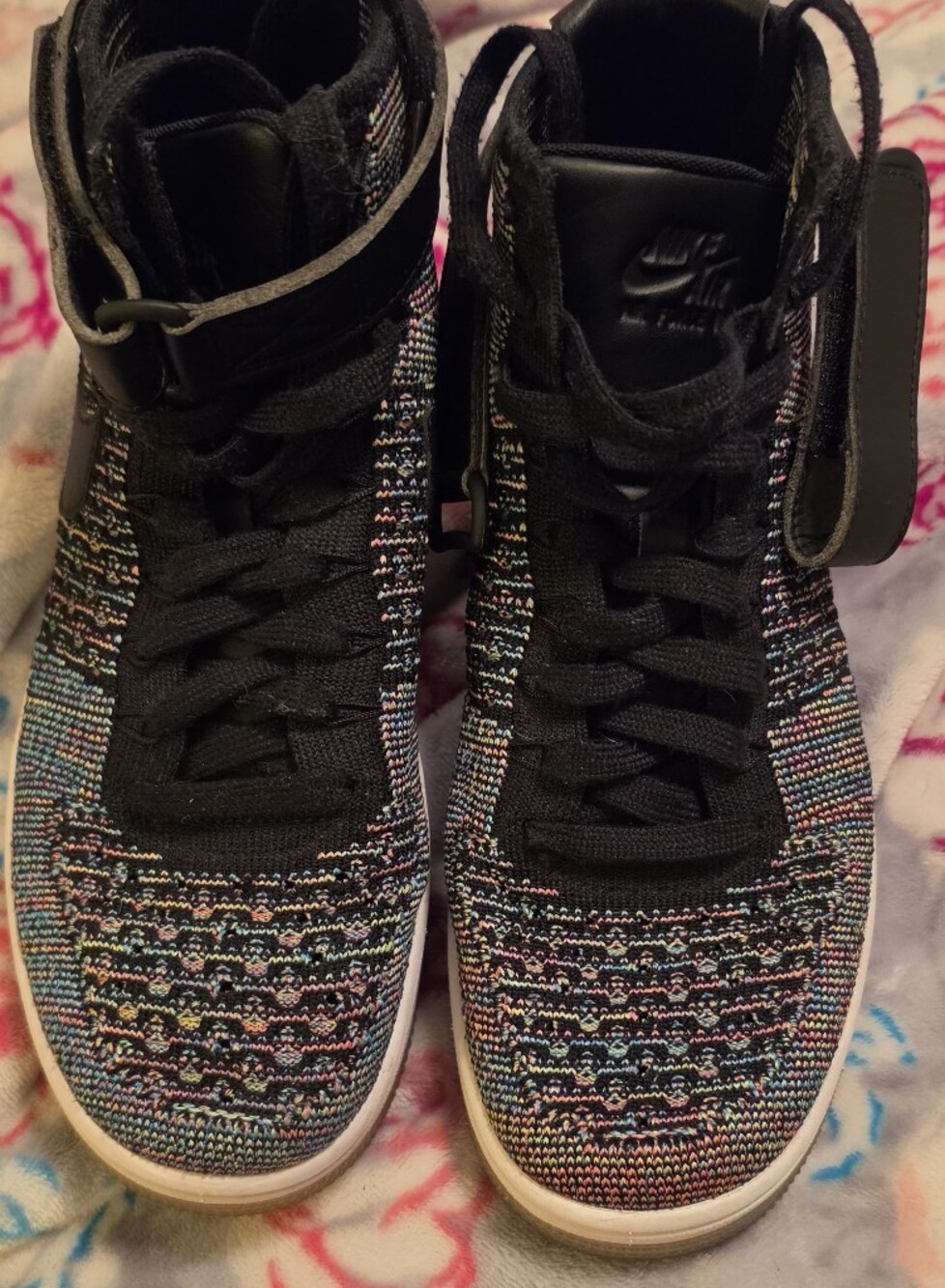 EUC! Nike Air Force 1 Ultra Flyknit Mid 'Multi-Color 2.0 - Size 7Y (WMN 8.5)